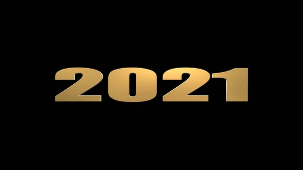 3D渲染2021级快乐新年背景 — 图库照片