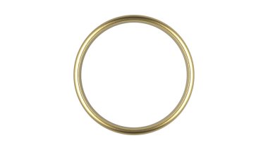 3d rendering abstract luxury golden ring on white background