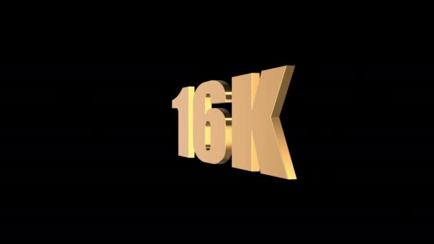 Rendering Della Formulazione 16K Ruotare Con Sfondo Nero — Video Stock