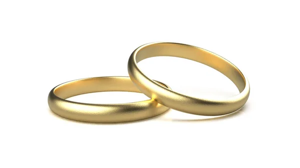 3d rendering of gold ring with white background — Stock Photo, Image