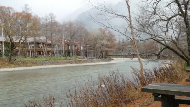 Paisagem Idílica Cordilheira Hotaka Parque Nacional Kamikochi Kamikochi Japão — Vídeo de Stock