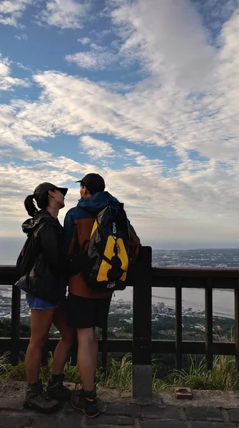 Guanyin Peak Tough Guys bela montanha e vista para o rio, Taiwa — Fotografia de Stock