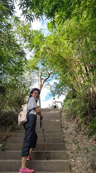 Guanyin Peak Tough Guys Beautiful Mountain and River View, Taiwa — стокове фото