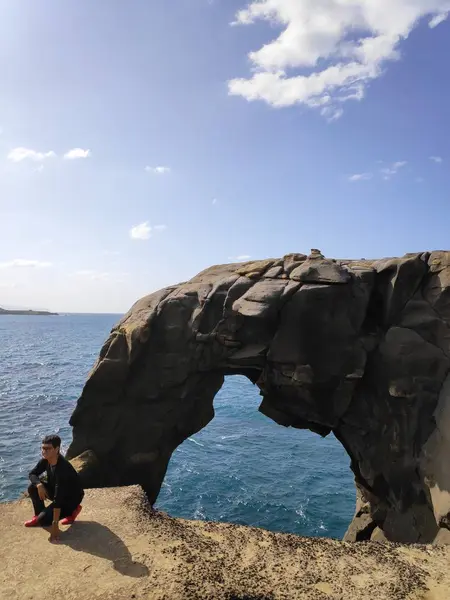 The Elephant Trunk Rock at the coast of Taiwan, Shenao, New Taip — Stock Photo, Image