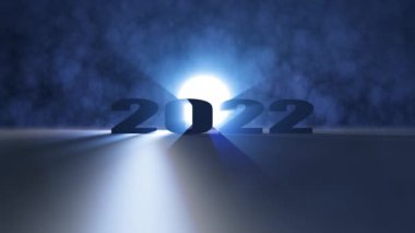 3D aydınlatma efekti Mutlu yıllar 2022