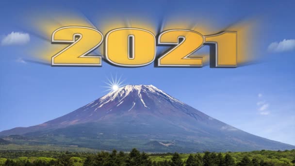 Rendering Piacevole Effetto Illuminazione Felice Anno Nuovo 2021 — Video Stock