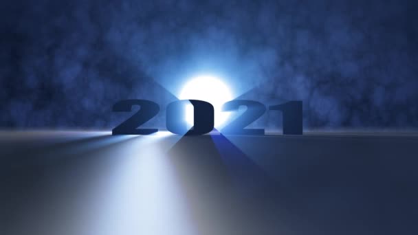 Representación Buen Efecto Iluminación Feliz Año Nuevo 2021 — Vídeo de stock