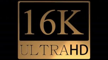 16k Ultra HD video teknolojisi simgesi siyah swith izole