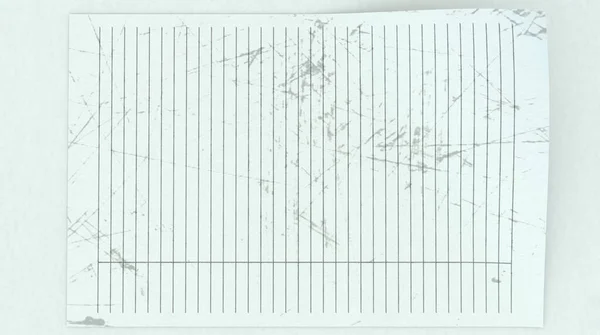 The 3d rendering of paper with line marked there