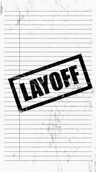 Rendering Layoff Wording Line Paper — Stock Photo, Image