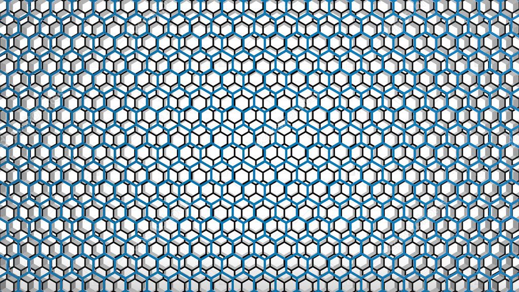 The 3d renderin gof Abstract background with hexagon
