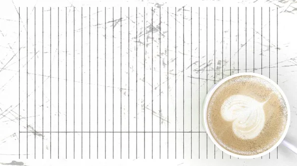 Рендеринг Царапины Бумаги Ручкой Кофе Нем — стоковое фото