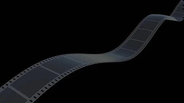 Rendering Film Strip Isolated Black — Stock Photo, Image