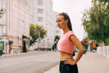 Woman Training On Street