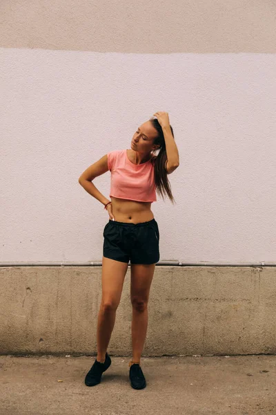 Frauen beim Training auf der Straße . — Stockfoto