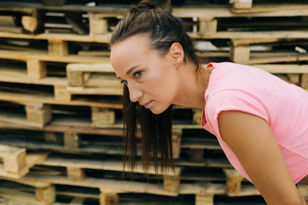 Frauen beim Training auf der Straße — Stockfoto