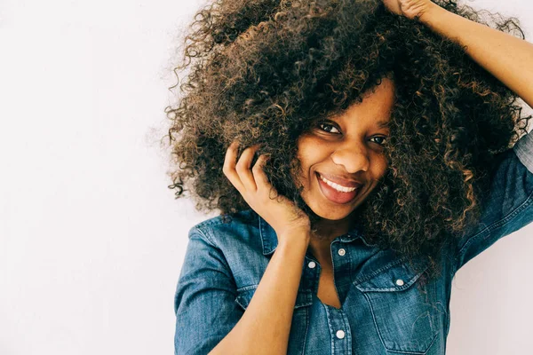 Portrait of young african american woman , natural soft light