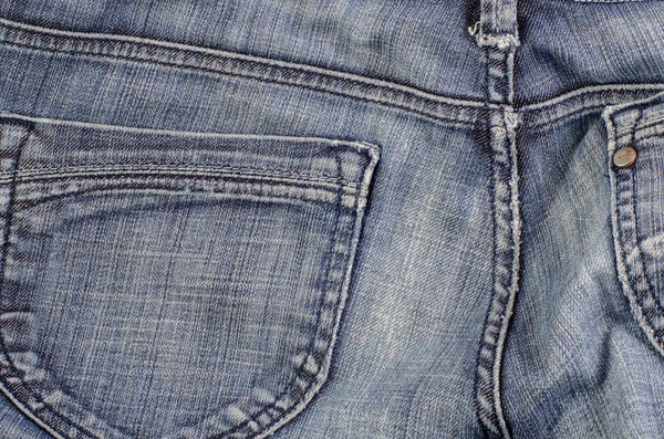 Jeans macro tecido — Fotografia de Stock