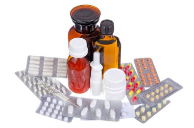 Tabletler ve şuruplar tedavisi için ilaçlar