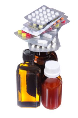Tabletler ve şuruplar tedavisi için ilaçlar
