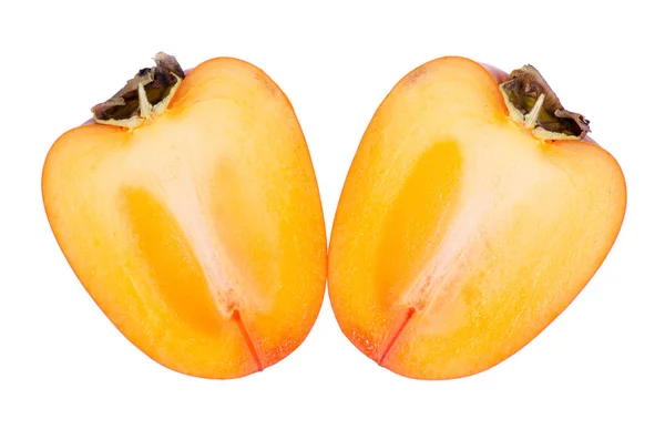 Persimmon cut on a white background — Stock Photo, Image