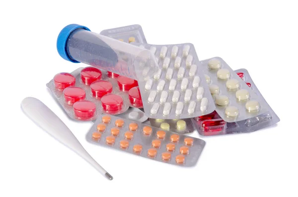 Medicine pills on a white background — Stock Photo, Image