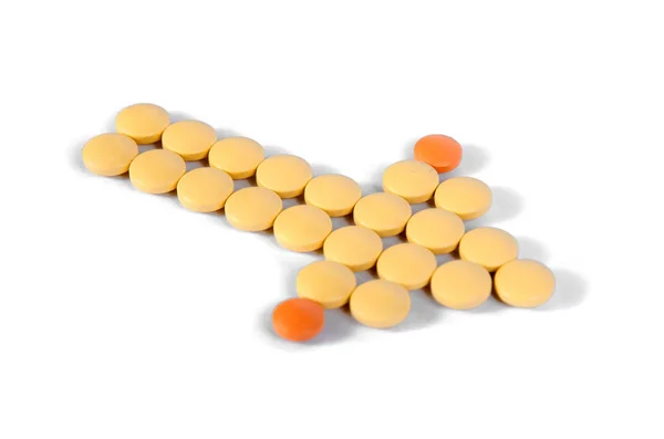 Medicine pills on a white background — Stock Photo, Image