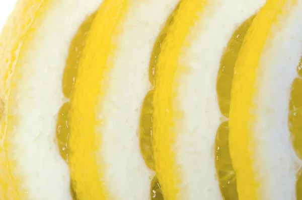 Dilimlenmiş limon makro — Stok fotoğraf