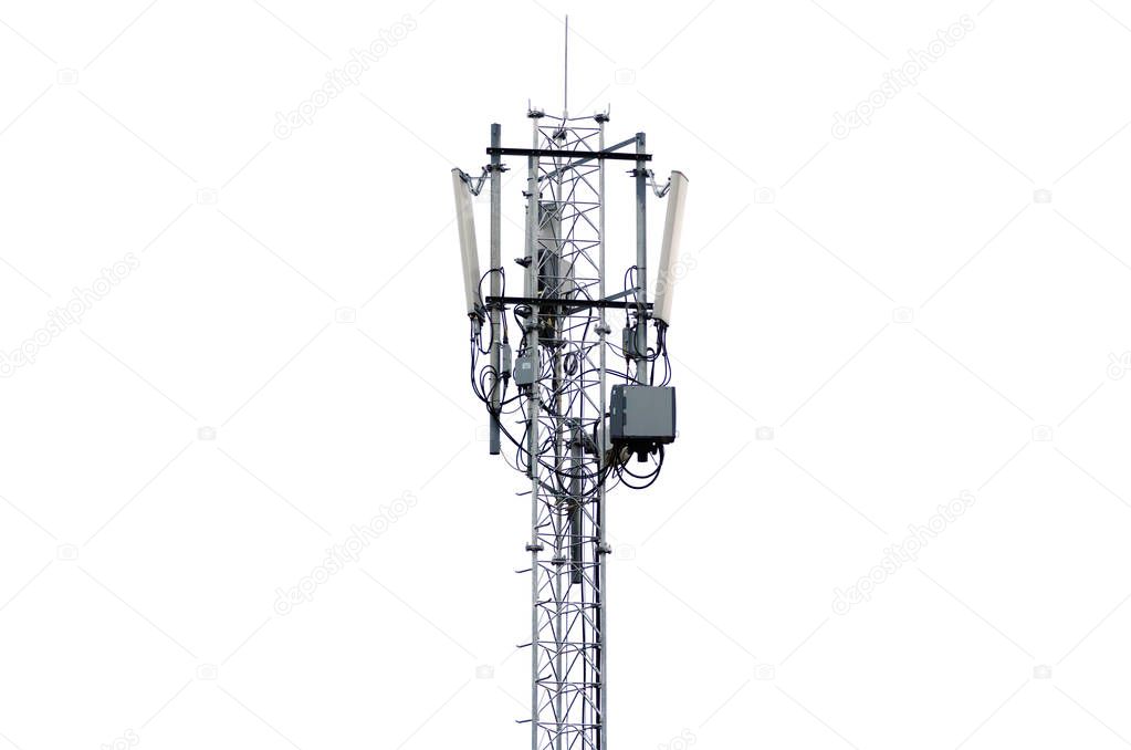 Mobile tower on white