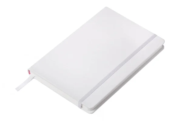 Pamiętnik biały na białym tle — Zdjęcie stockowe