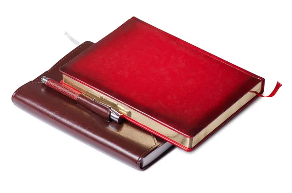 Dagbok anteckningsbok på vit bakgrund isolering — Stockfoto