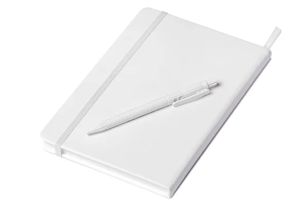 Diary notebook on white background isolation — Stock Photo, Image