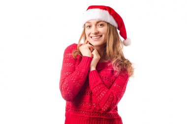 Genç güzel kadın yeni yıl kutlama 