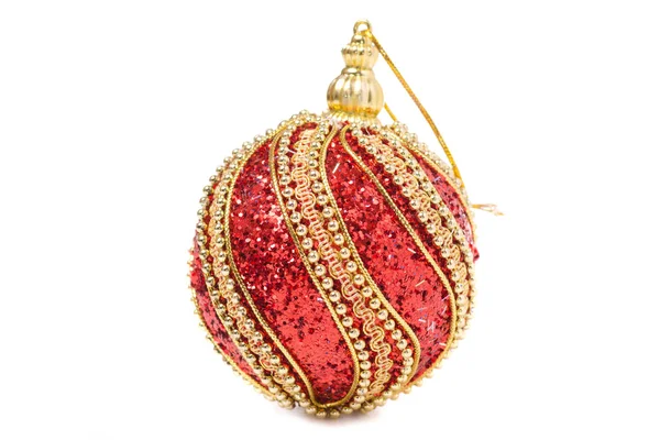 Christmas decoration red gold Christmas tree toy — Stock Photo, Image