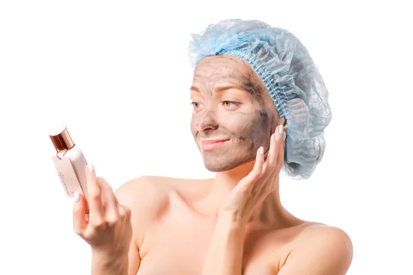 Face of woman in mask cosmetology beauty — Stock Photo, Image