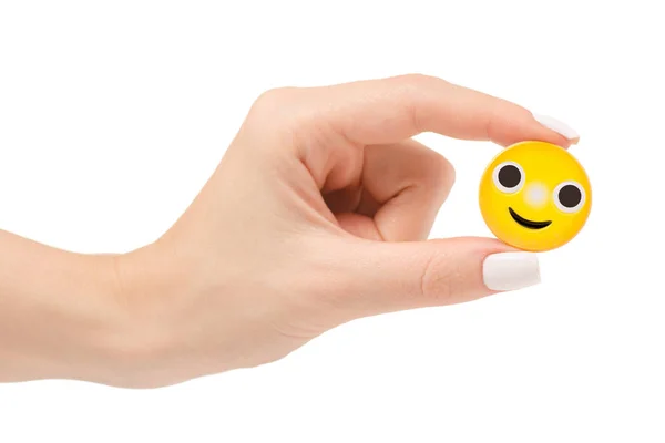 Smiley freudig in der Hand — Stockfoto