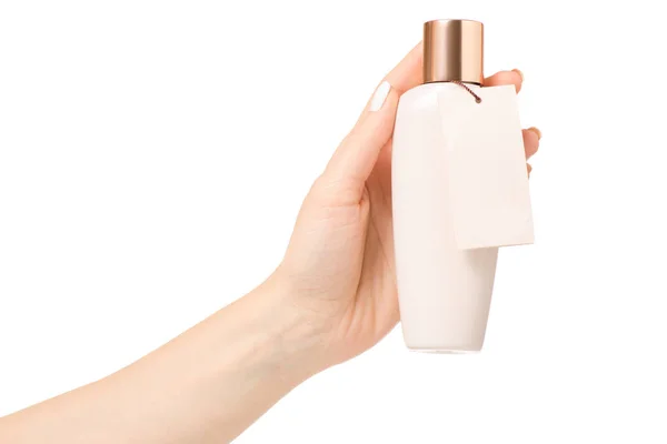 Kvinnlig hand lotion kosmetika kosmetika — Stockfoto