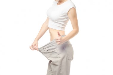 Azlık büyük boy bir santimetre ile ince bir kadındır