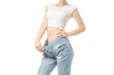 Azlık büyük boy bir santimetre ile ince bir kadındır