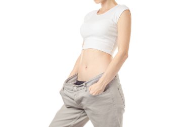 Azlık büyük boy bir santimetre ile ince bir kadındır