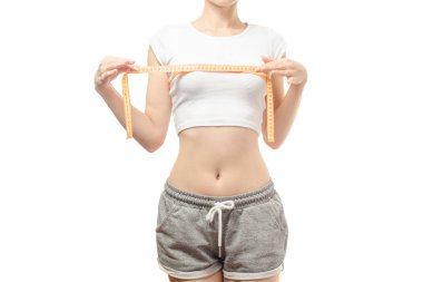 Kadın bir meme santimetre