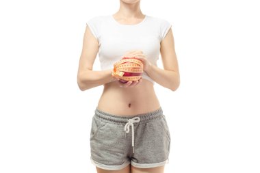 Kadın kaybetmek ağırlık azlık santimetre elma