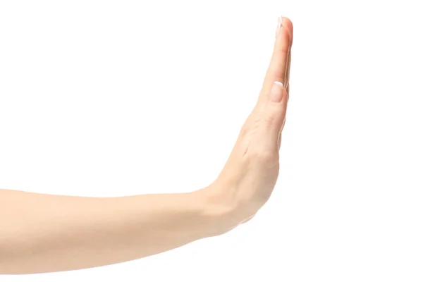 Female hand stop — Stock Photo, Image
