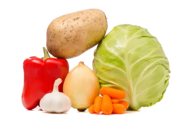Set van groenten geïsoleerd — Stockfoto