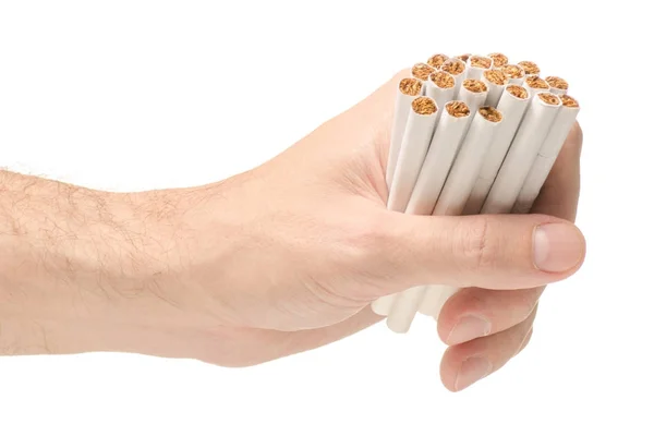 Male hand holding a cigarettes — Stock Photo, Image