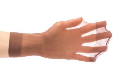 Naylon çorap den ile eller