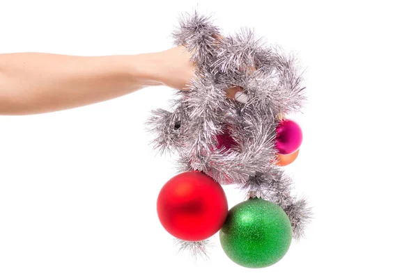 Christmas toys tinsel — Stock Photo, Image