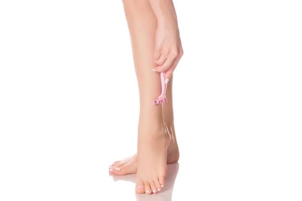 Female legs razor — Stock Photo, Image