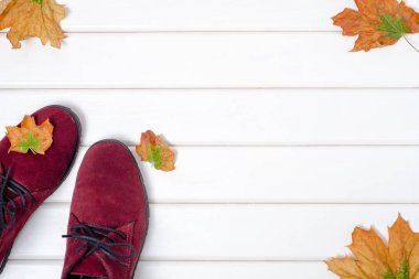 Sonbahar yaprakları kadın süet çizmeler