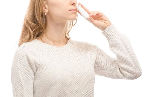 Spray pour femme pour médicament du nez — Photo